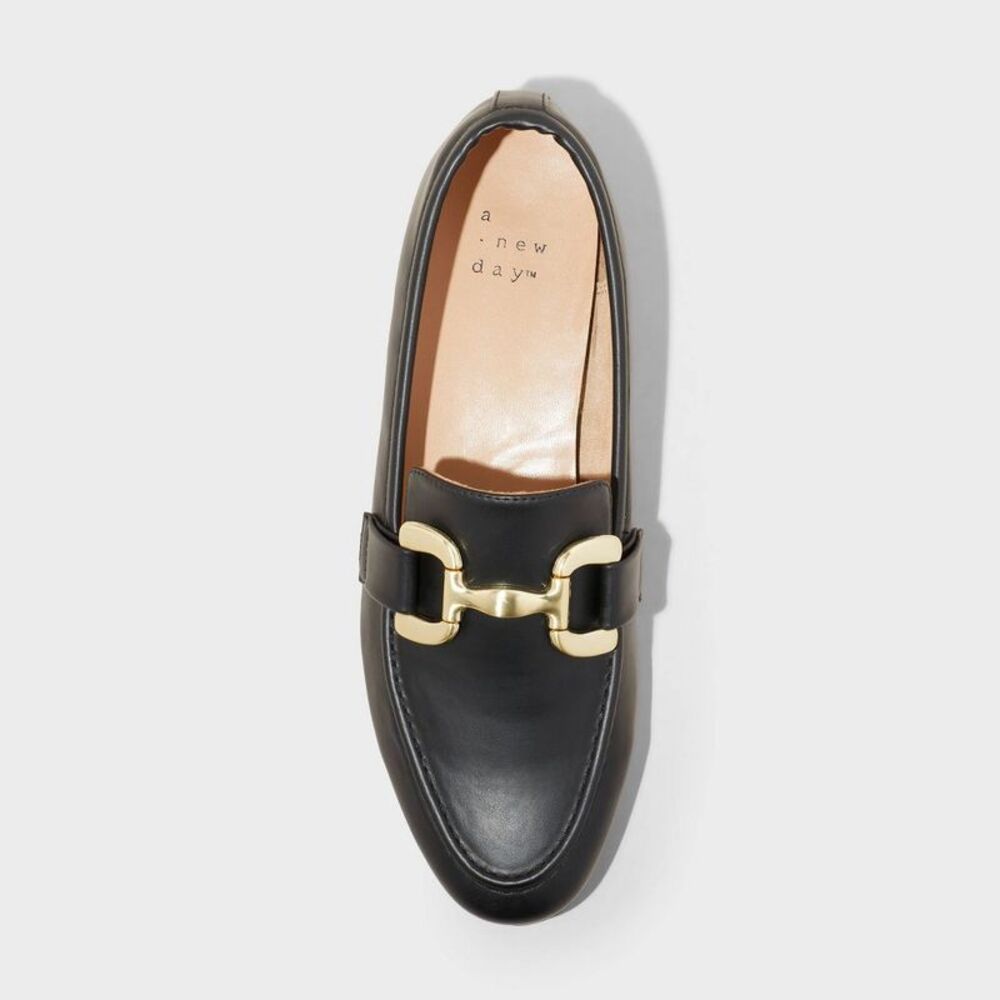 Women's Carolyn Loafers with Memory Foam Insole - A New Day Black 6 - Picture 3 of 4